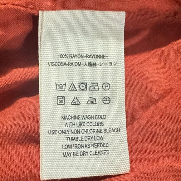 Free People Sundown Mini Dress Women Small Orange Scoop Neck Open Back Babydoll - Picture 8 of 14